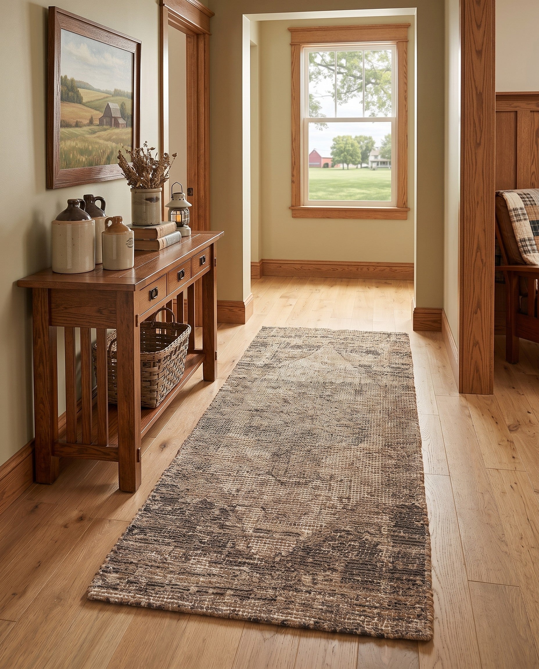 2' 2 x 6' 1 Hand Woven Chenille Jute Runner Rug