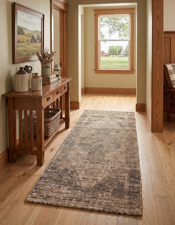 2' 2 x 6' 1 Hand Woven Chenille Jute Runner Rug
