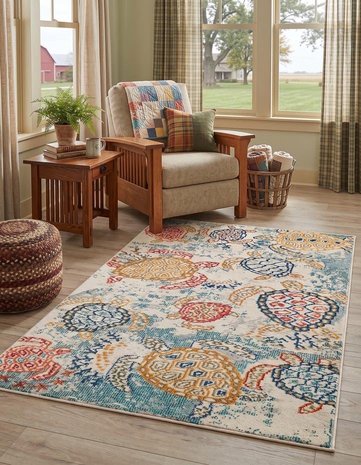 3' 3 x 5' 3 Washable Amalfi Rug