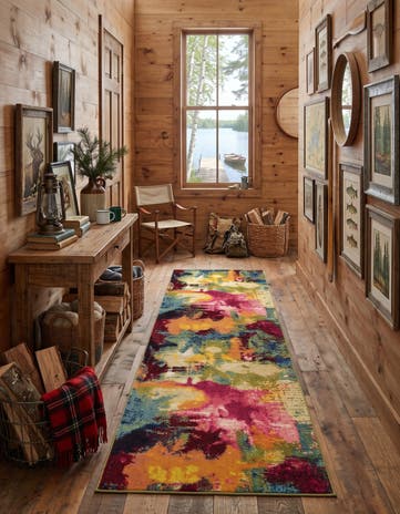 Washable Hyacinth Runner Rug