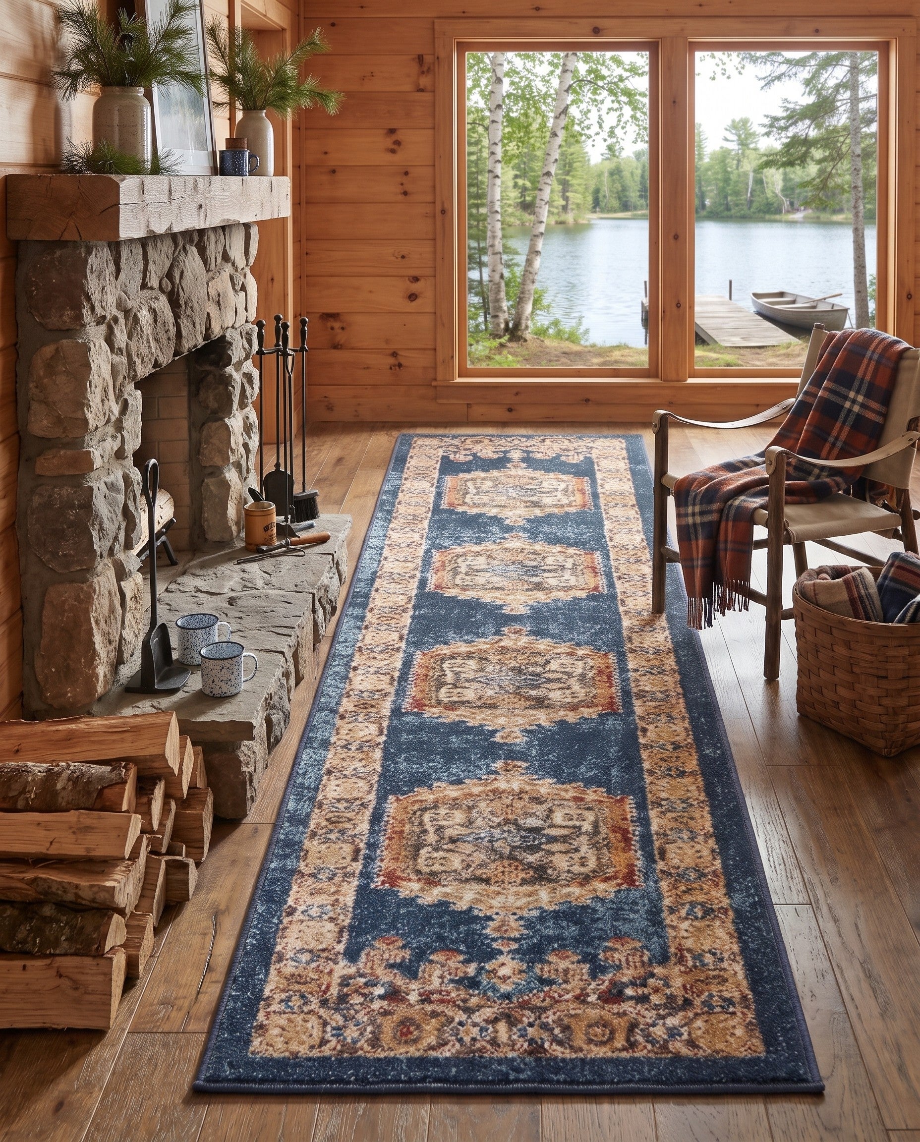 Blue Eden Runner Rug