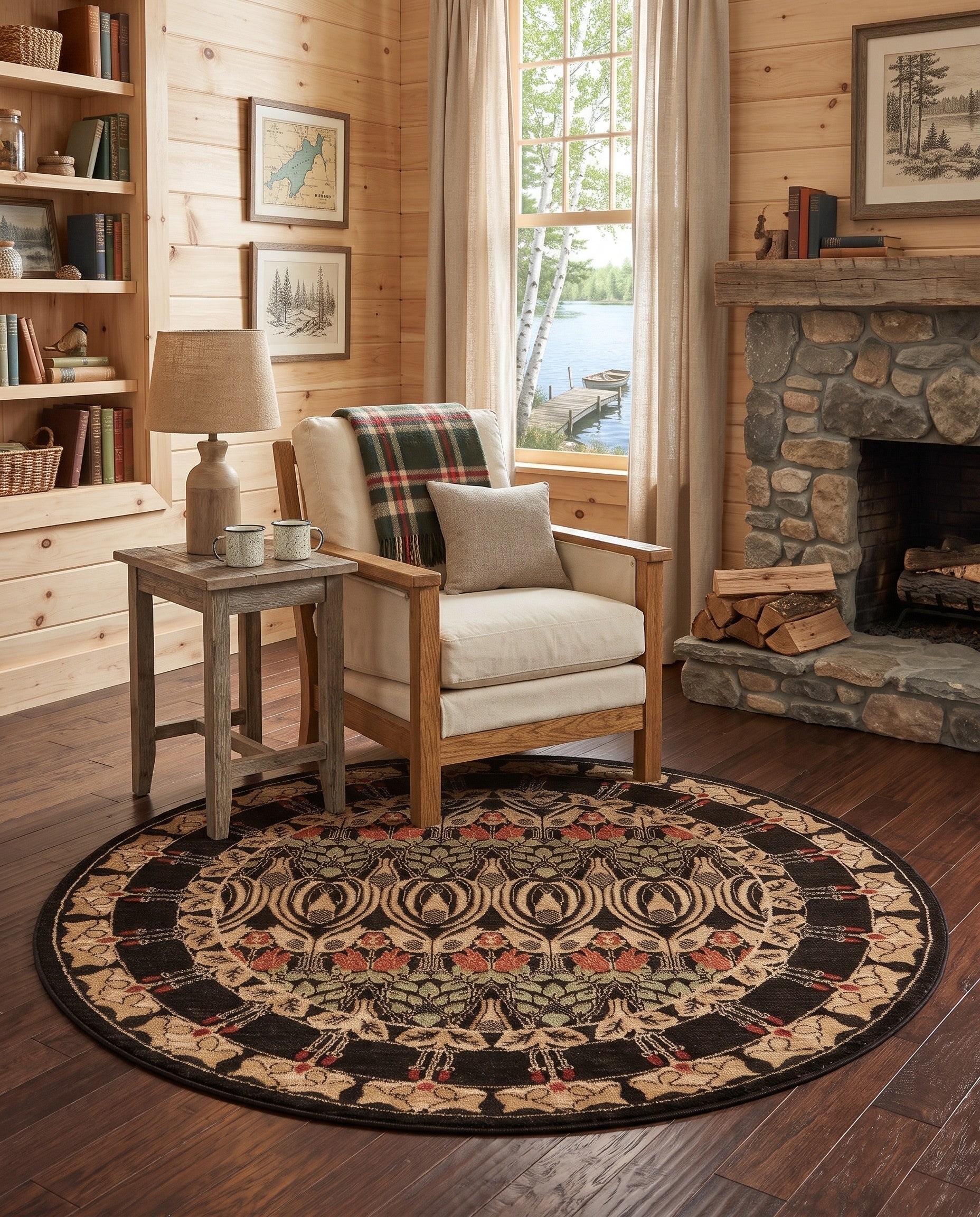 Black Chelsea Round Rug
