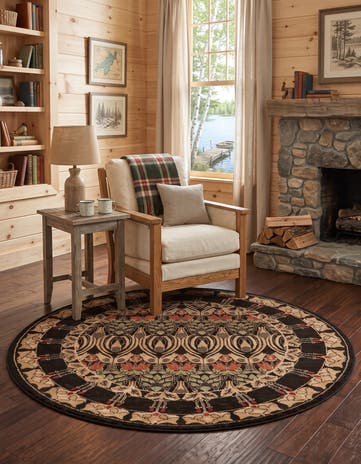 Black Chelsea Round Rug