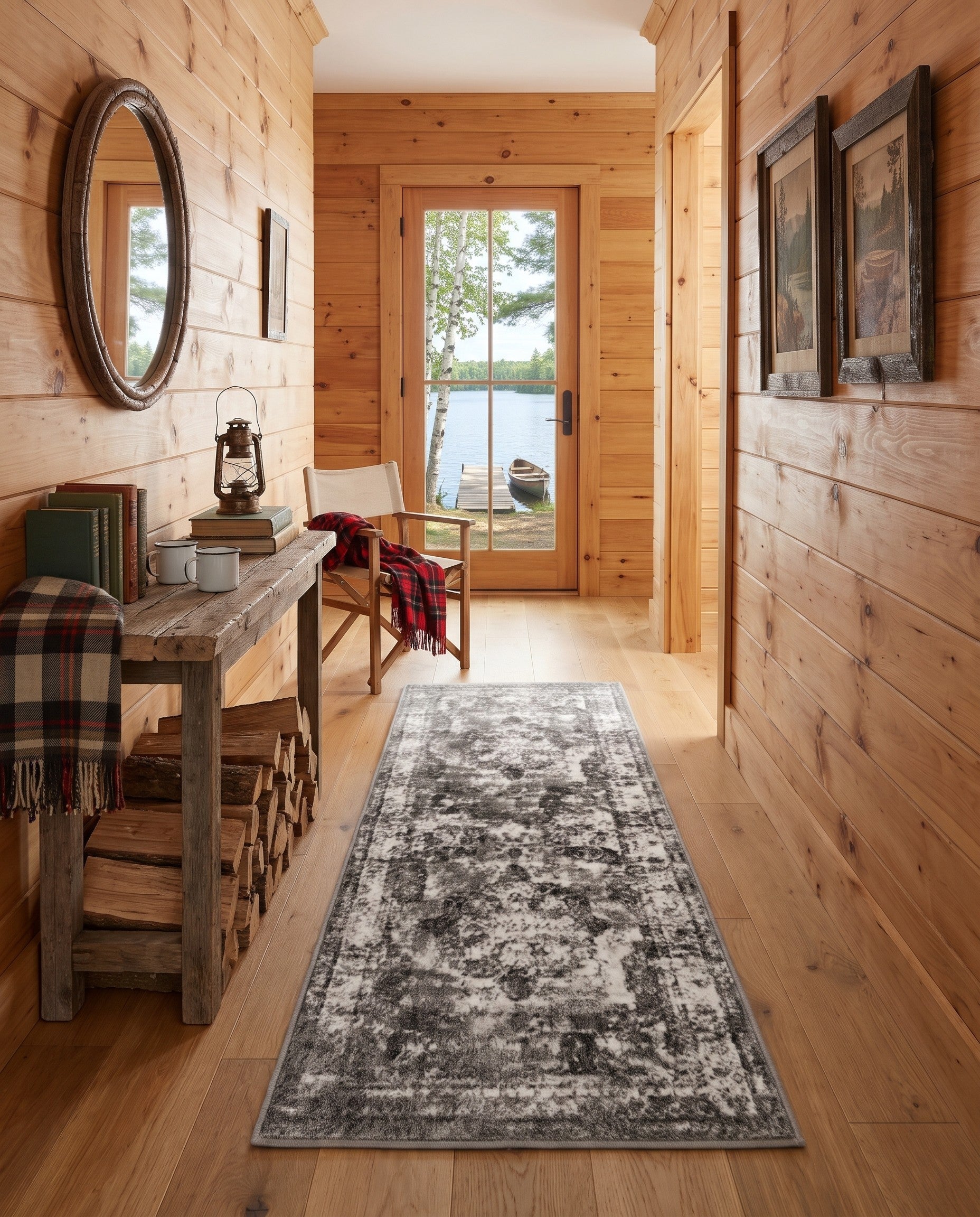 Gray Monte Carlo Runner Rug
