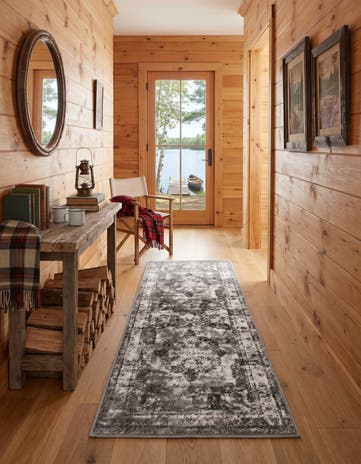 Gray Monte Carlo Runner Rug