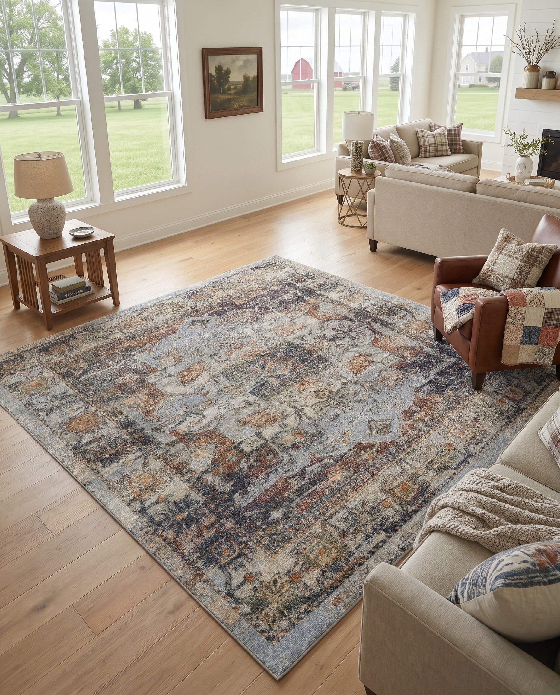 Ivory Isabella Square Rug