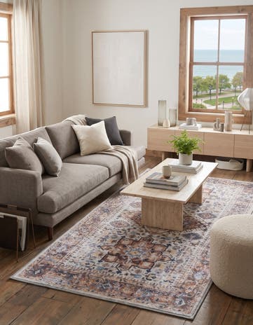 Ivory Almond Washable Yara Rug