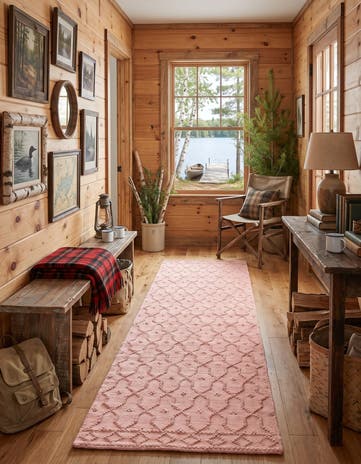 Pink Hand Woven Larsa Jute Runner Rug