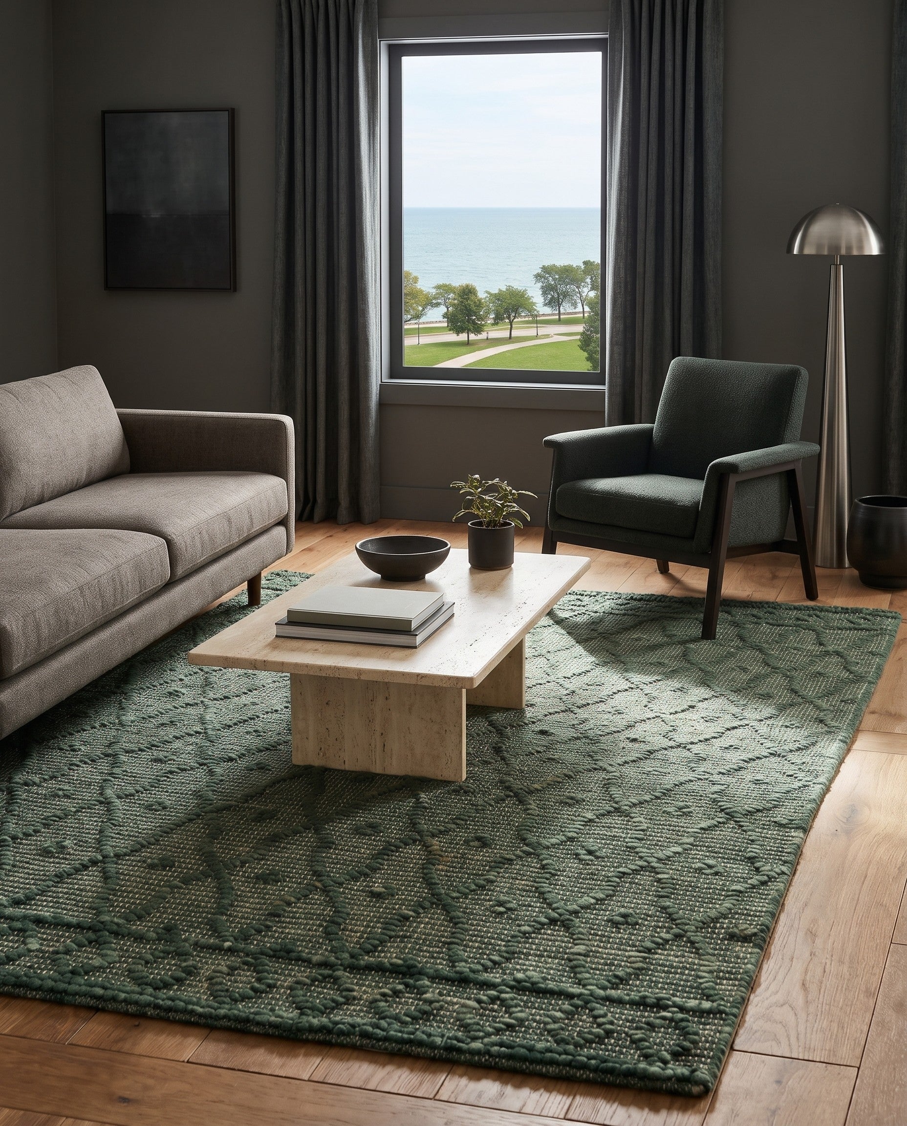 4' 1 x 6' 1 Hand Woven Larsa Jute Rug