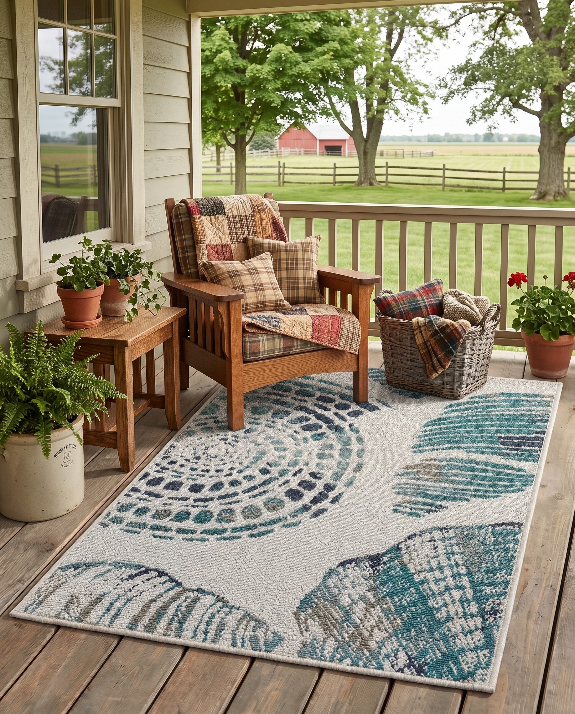 2' x 3' Easy-Clean Coastal Indoor / Outdoor Rug