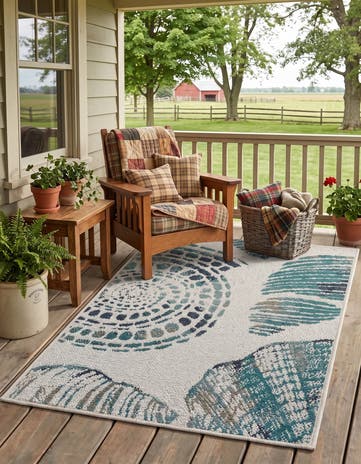 2' x 3' Easy-Clean Coastal Indoor / Outdoor Rug