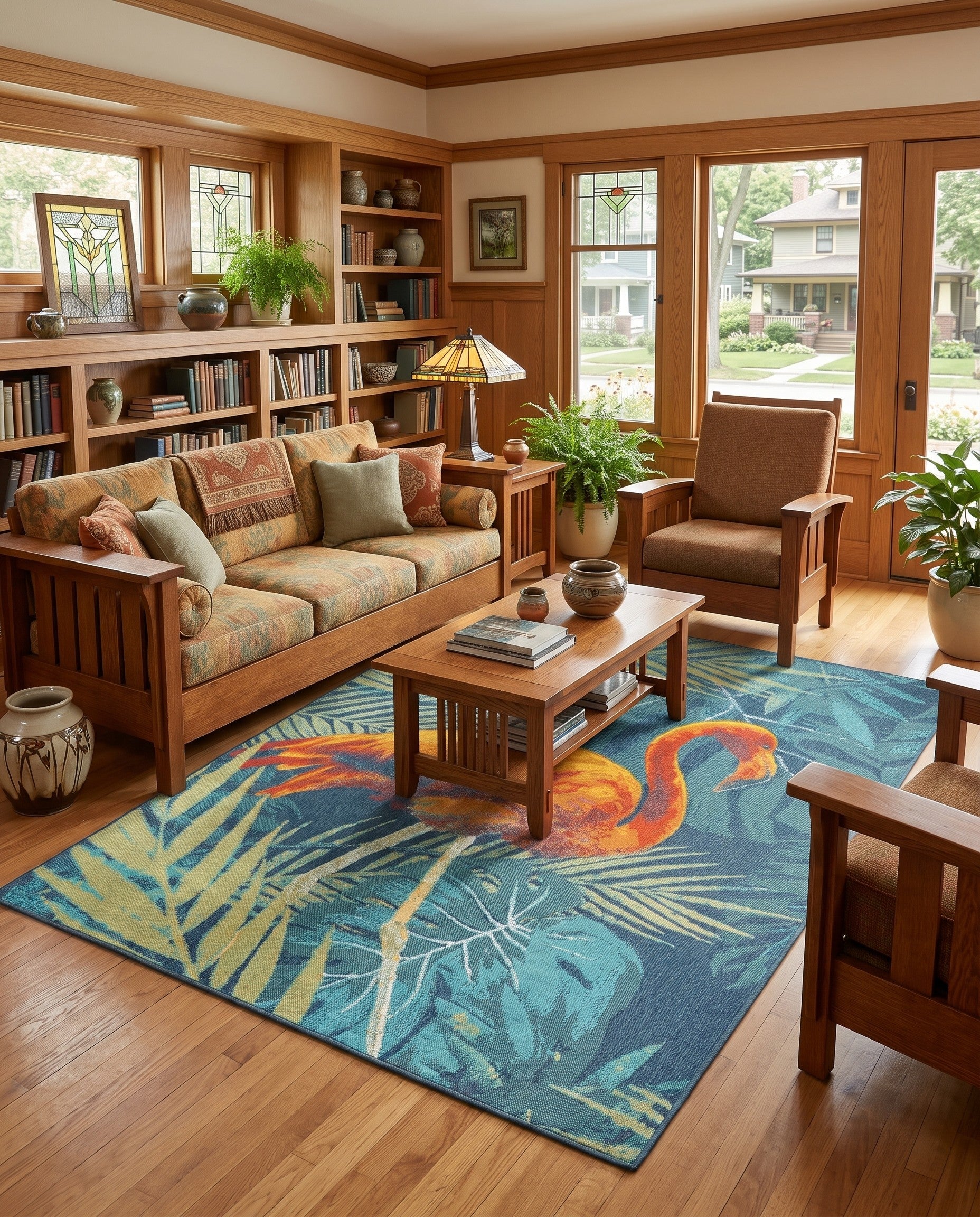 Easy-Clean Coastal Indoor / Outdoor Rug