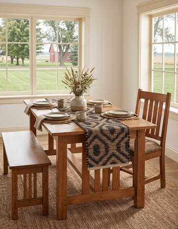 Black Hand Woven Chindi Jute Table Runner Rug