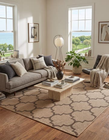 Natural Dunes Square Rug