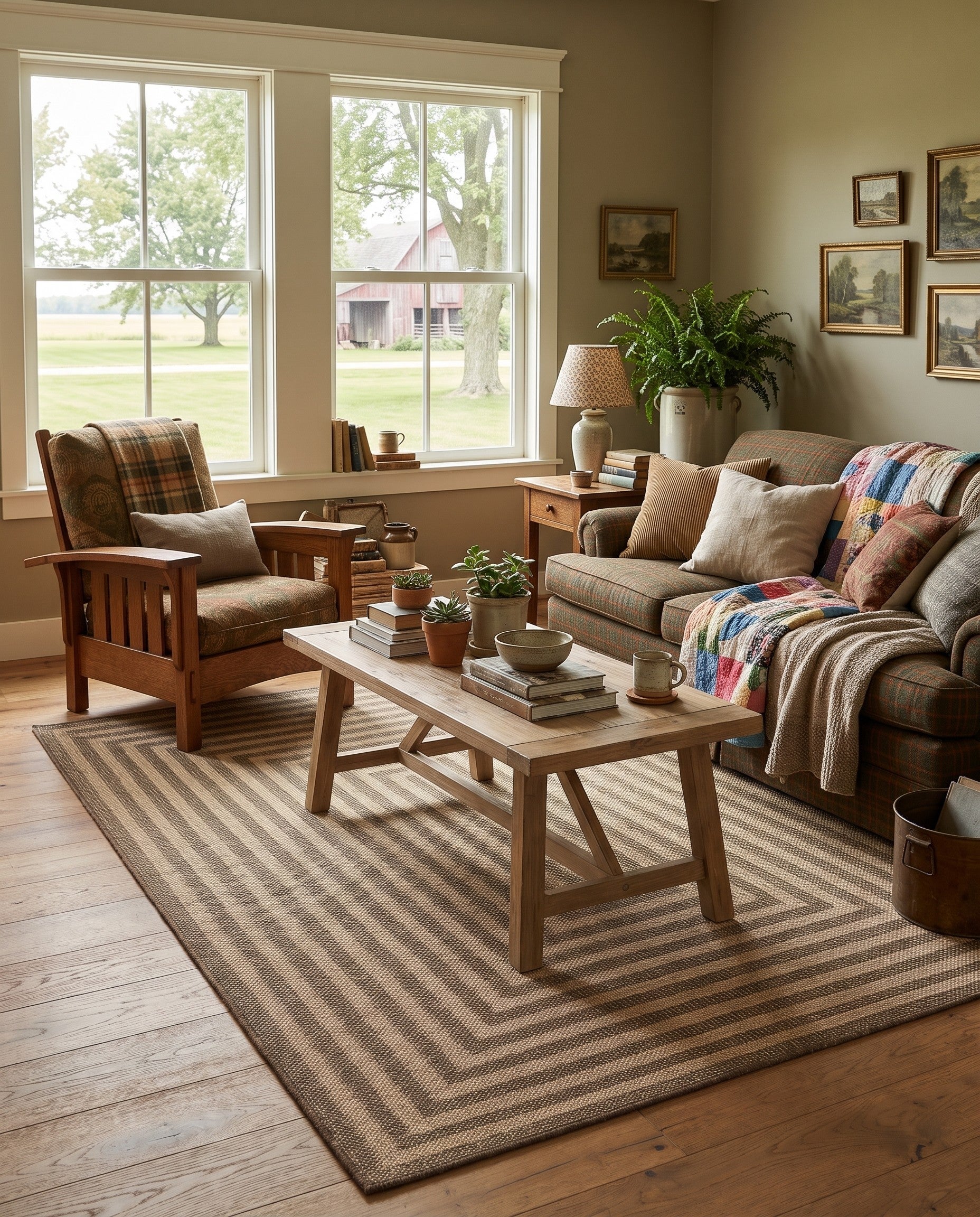 Brown and Natural Dunes Rug