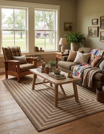 Brown and Natural Dunes Rug