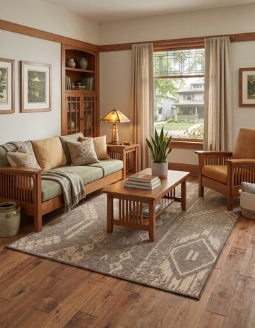 Brown and Natural Dunes Rug