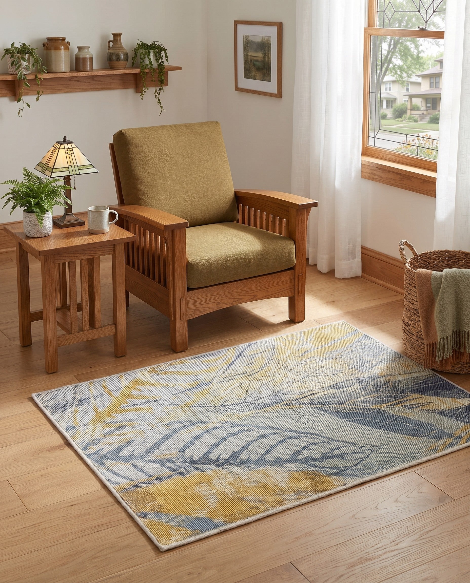 2' x 3' Easy-Clean Botanical Indoor / Outdoor Rug