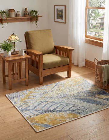 2' x 3' Easy-Clean Botanical Indoor / Outdoor Rug