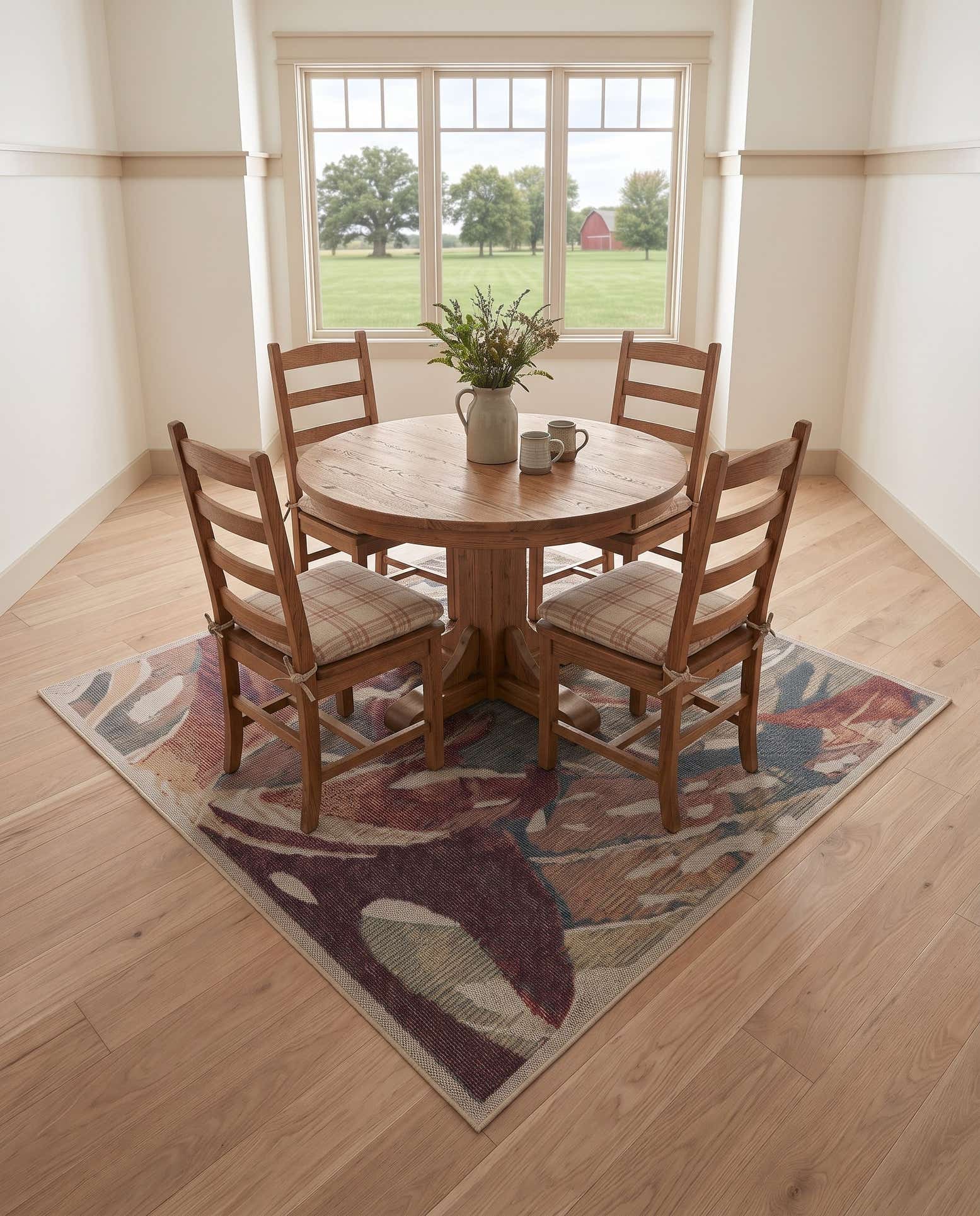 6' x 6' Easy-Clean Plumeria Baja Indoor / Outdoor Square Rug