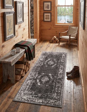 Charcoal Gray Aarhus Runner Rug