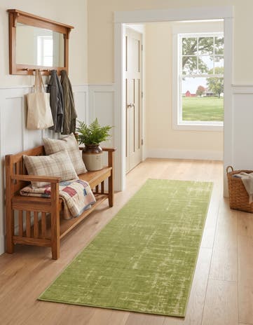 Green Valencia Runner Rug