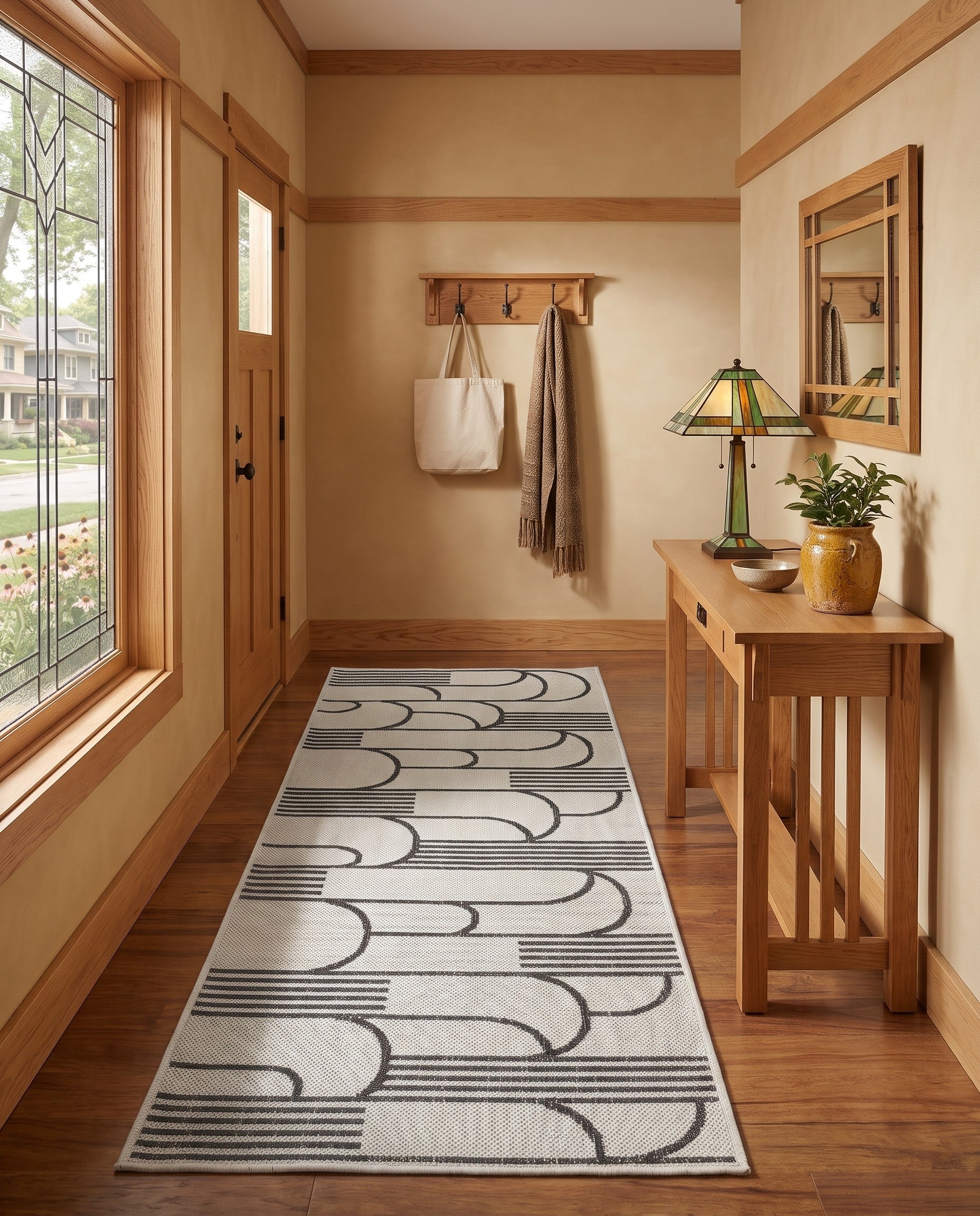 2' x 5' 3 Easy-Clean Bowen Modern Indoor / Outdoor Runner Rug