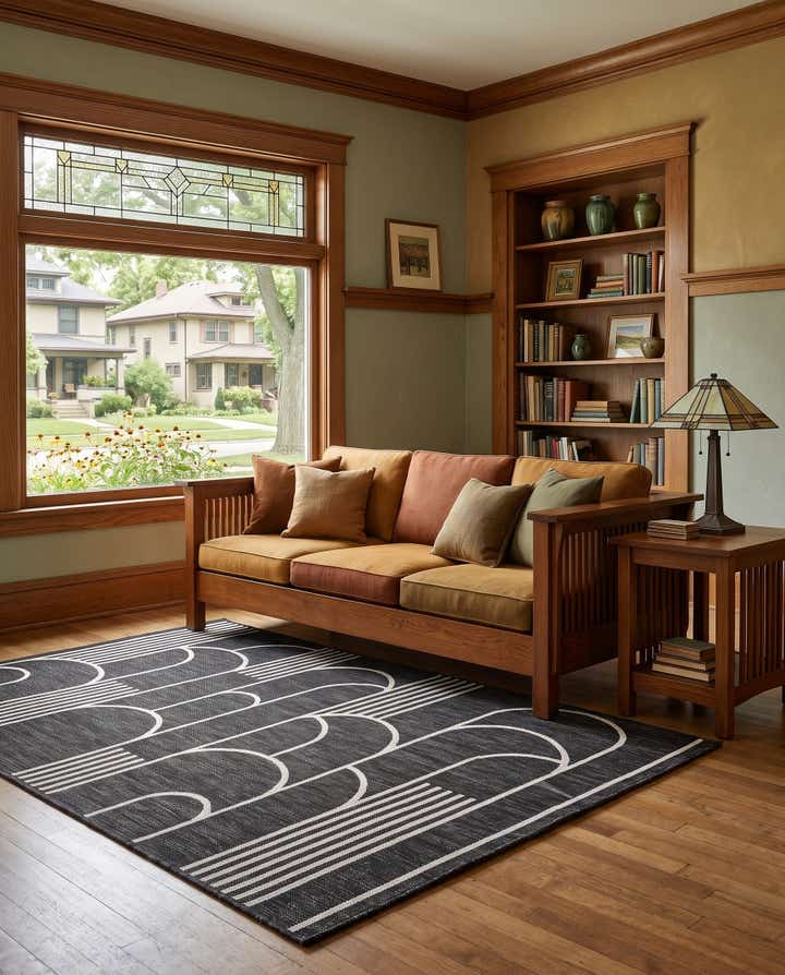 4' x 6' Easy-Clean Bowen Modern Indoor / Outdoor Rug