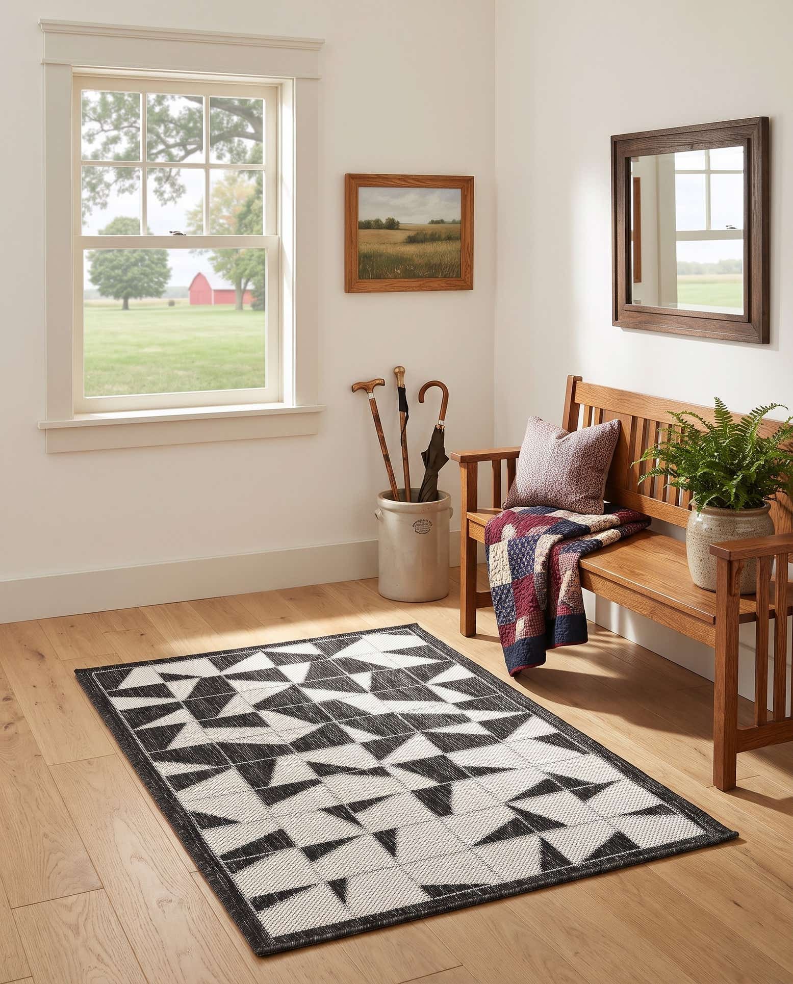 2' x 3' Easy-Clean Modern Galen Indoor / Outdoor Rug