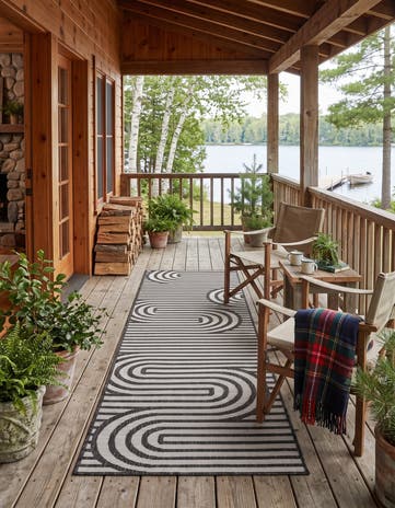 2' x 8' Easy-Clean Modern Indoor / Outdoor Runner Rug