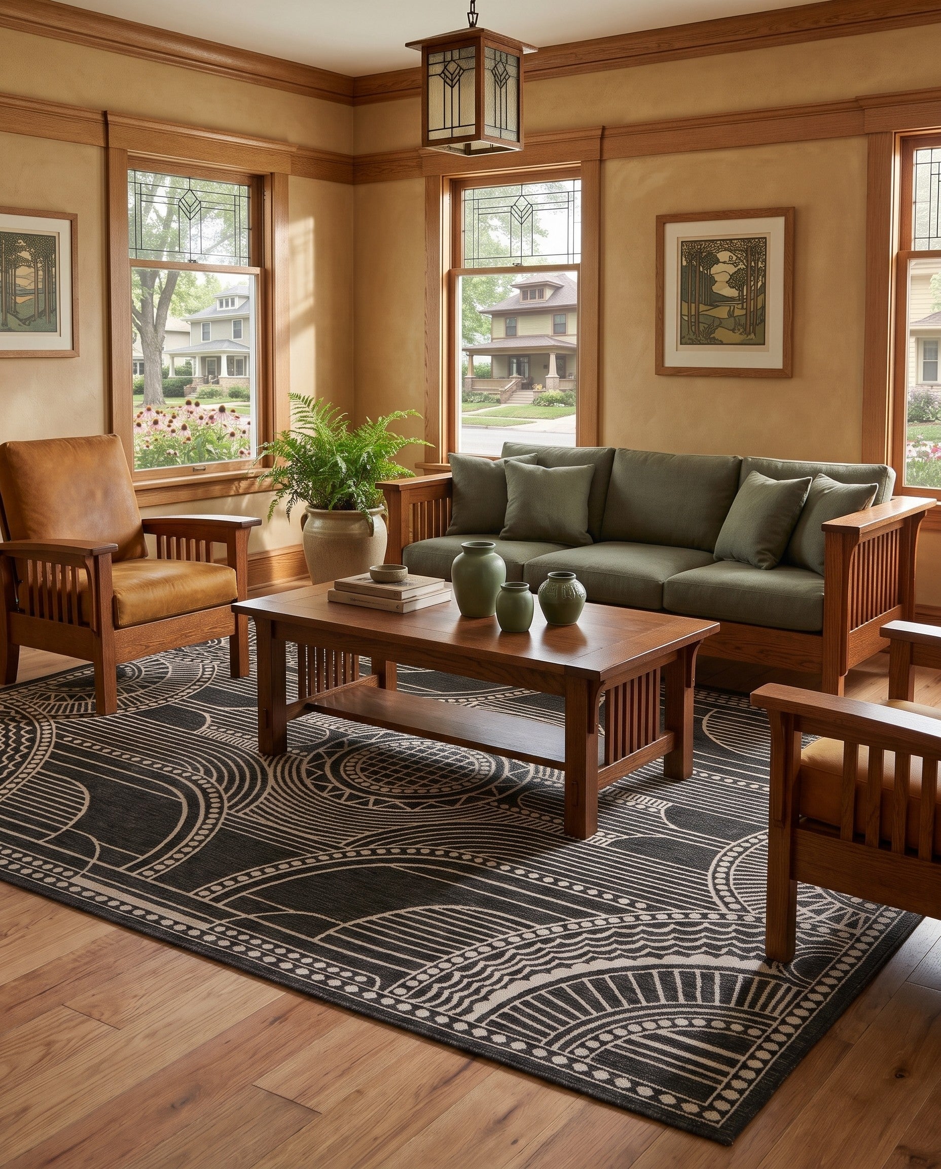 9' x 12' Easy-Clean Gresham Traditional Indoor / Outdoor Rug