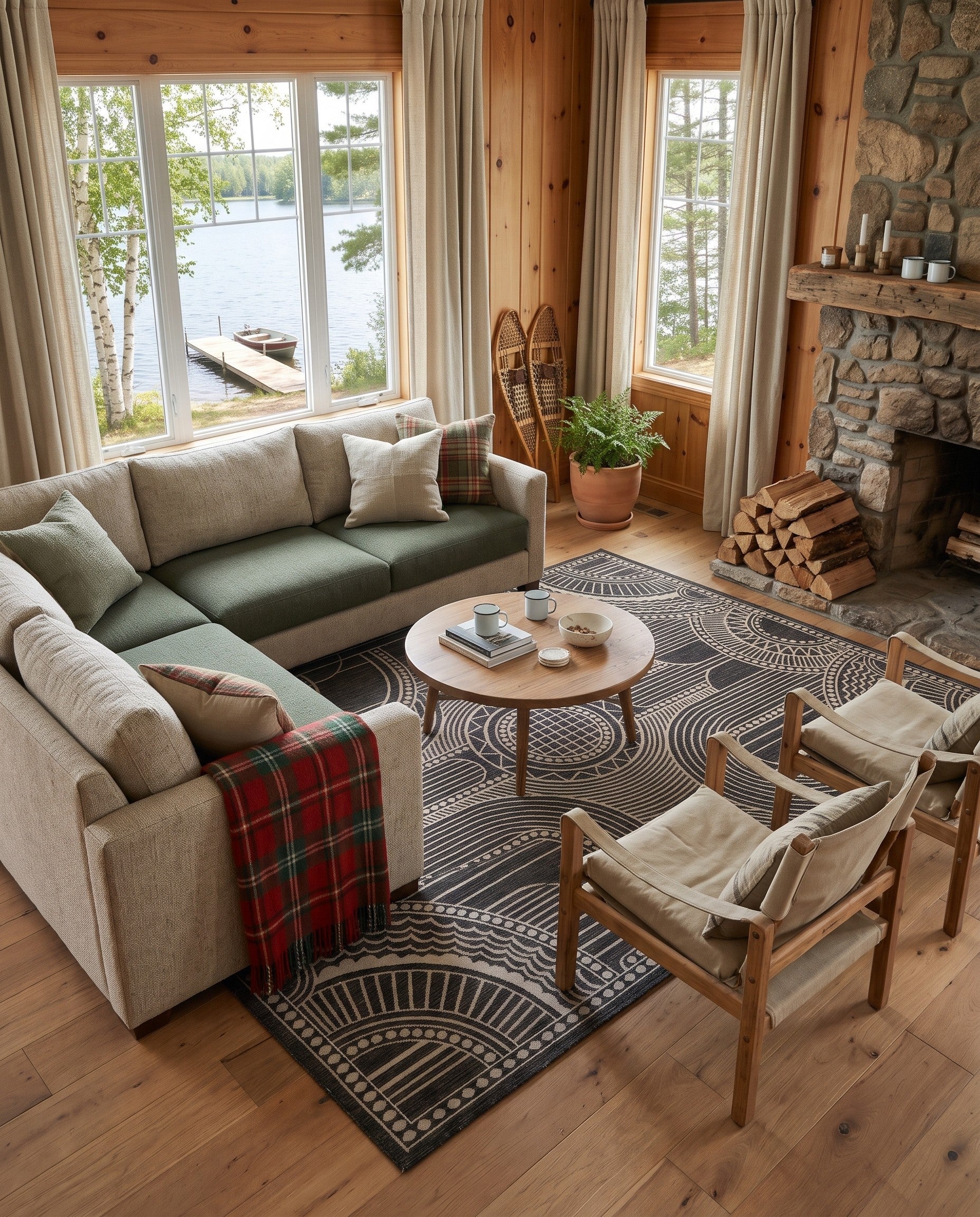 9' x 12' Easy-Clean Gresham Traditional Indoor / Outdoor Rug