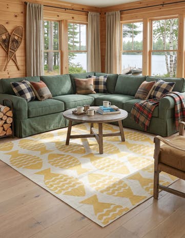 7' 10 x 7' 10 Easy-Clean Coastal Indoor / Outdoor Square Rug