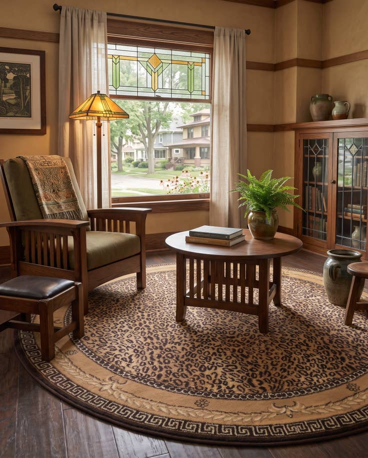 Detail image of 7' 10 x 7' 10 Savannah Carrick Round Rug