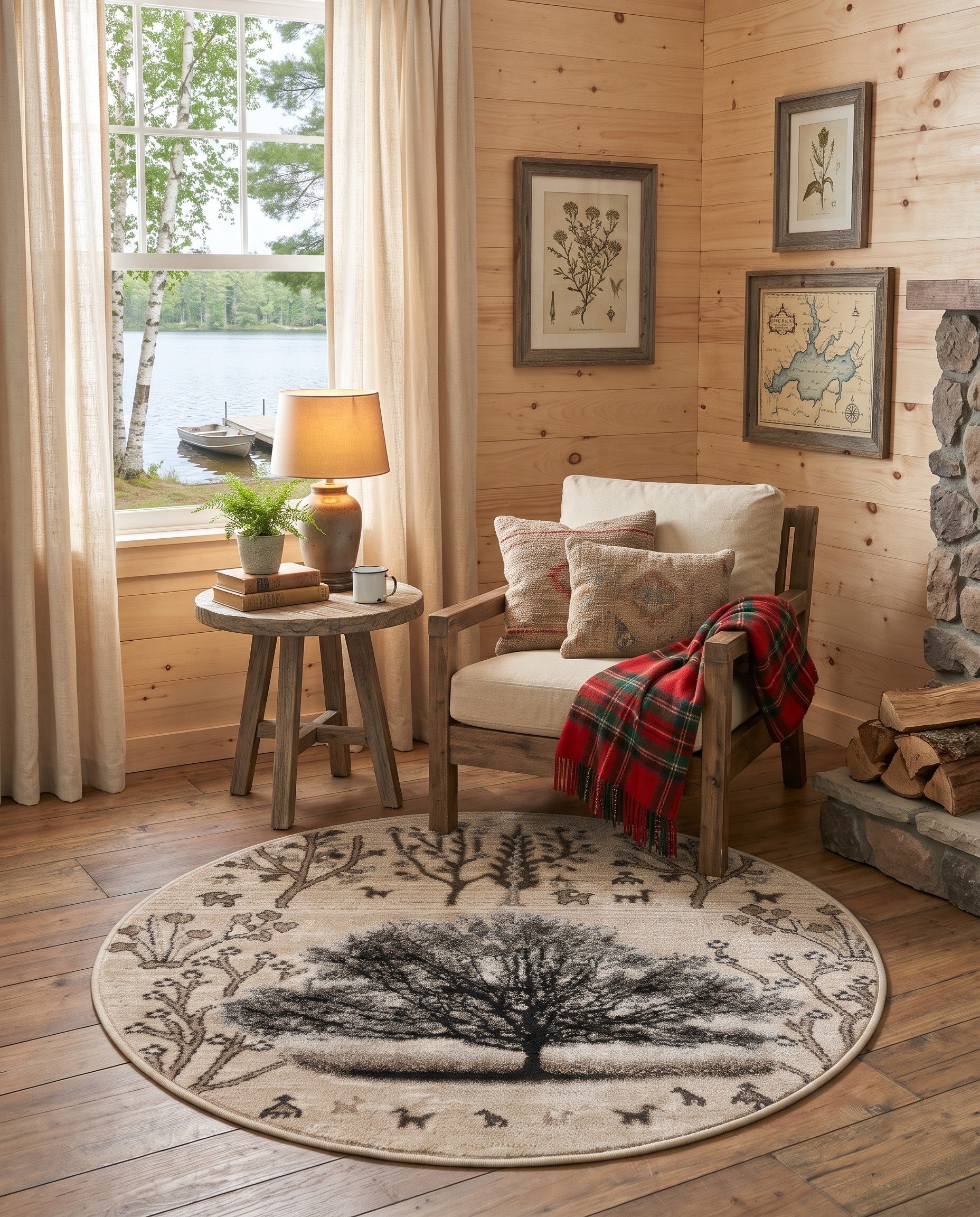 Beige Laguna Round Rug