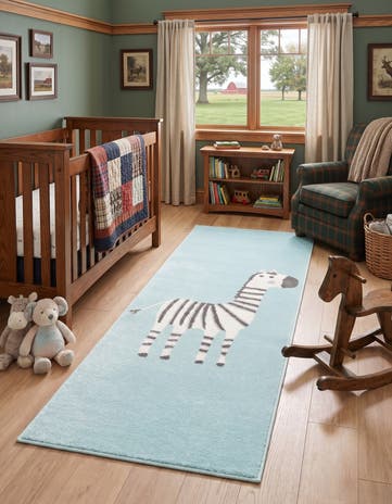 2' 2 x 6' 1 Zebra Whimsy Kids Runner Rug