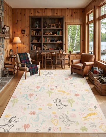 7' 10 x 10' Dinosaur Whimsy Kids Rug