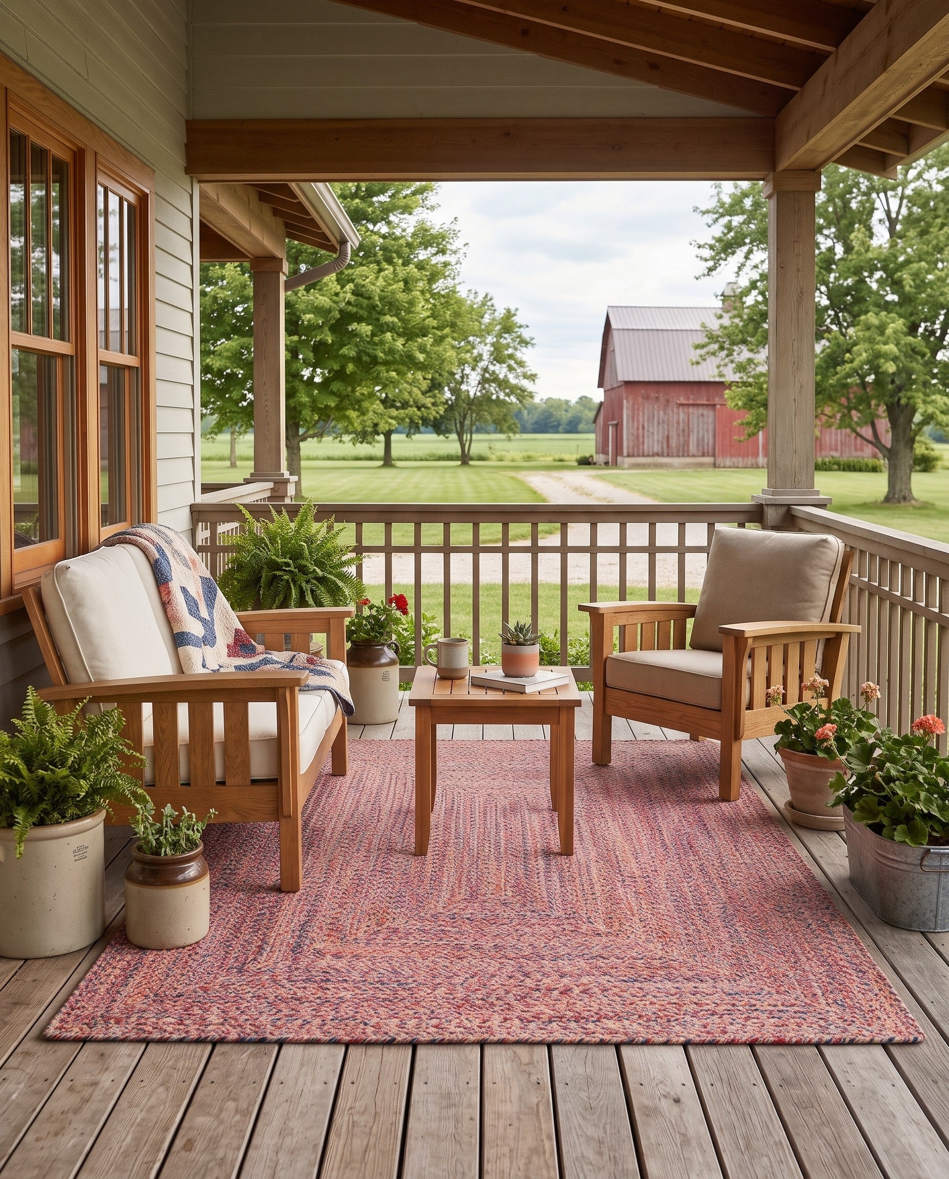 Easy-Clean Eco Verse Washable Indoor / Outdoor Rug