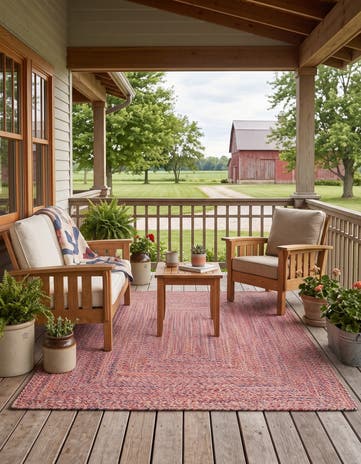 Easy-Clean Eco Verse Washable Indoor / Outdoor Rug