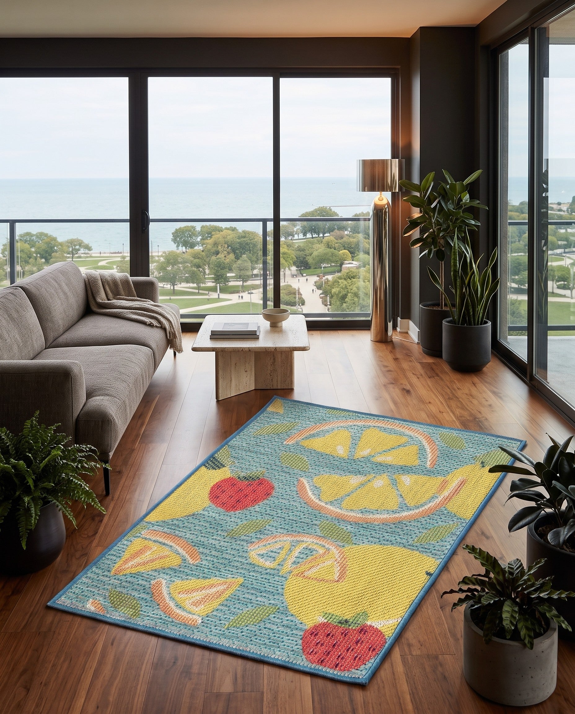 2' x 3' 1 Easy-Clean Baja Indoor / Outdoor Rug