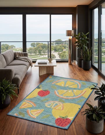 2' x 3' 1 Easy-Clean Baja Indoor / Outdoor Rug