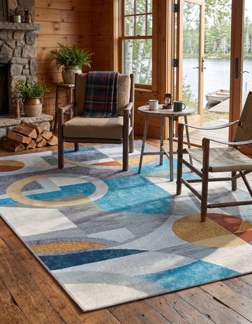 4' 1 x 6' 1 Easy-Clean Modern Indoor / Outdoor Rug