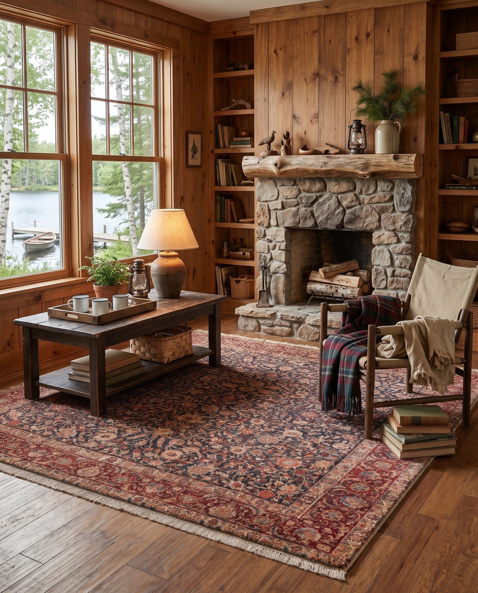 Navy Blue Boutique Square Rug