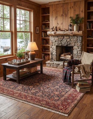 Navy Blue Boutique Square Rug