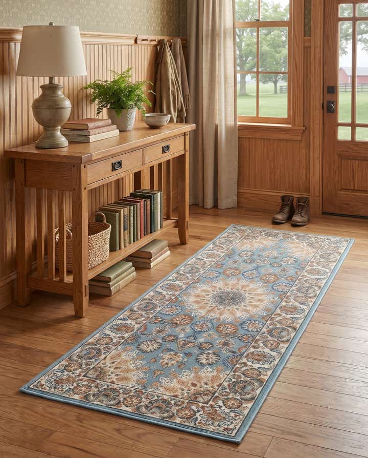 2' x 5' 1 Easy-Clean Traditional Indoor / Outdoor Runner Rug