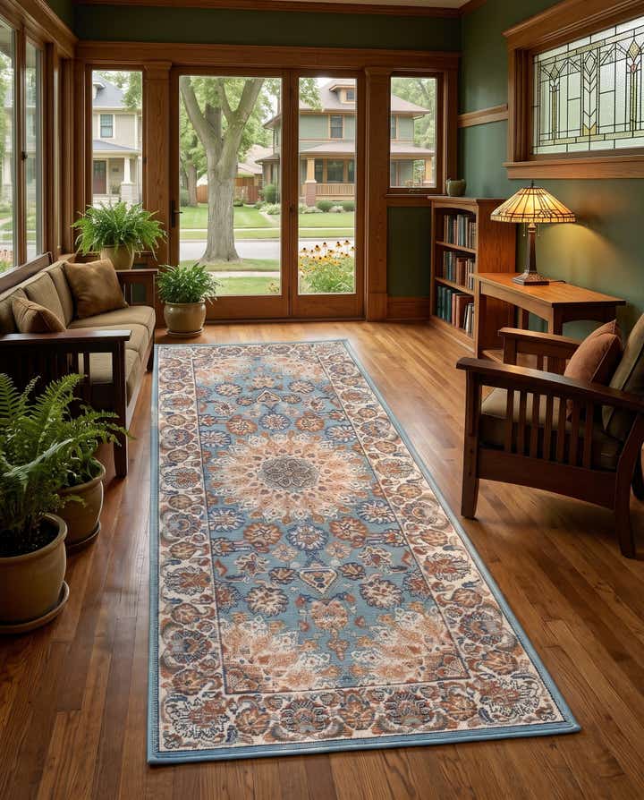 2' x 5' 1 Easy-Clean Traditional Indoor / Outdoor Runner Rug