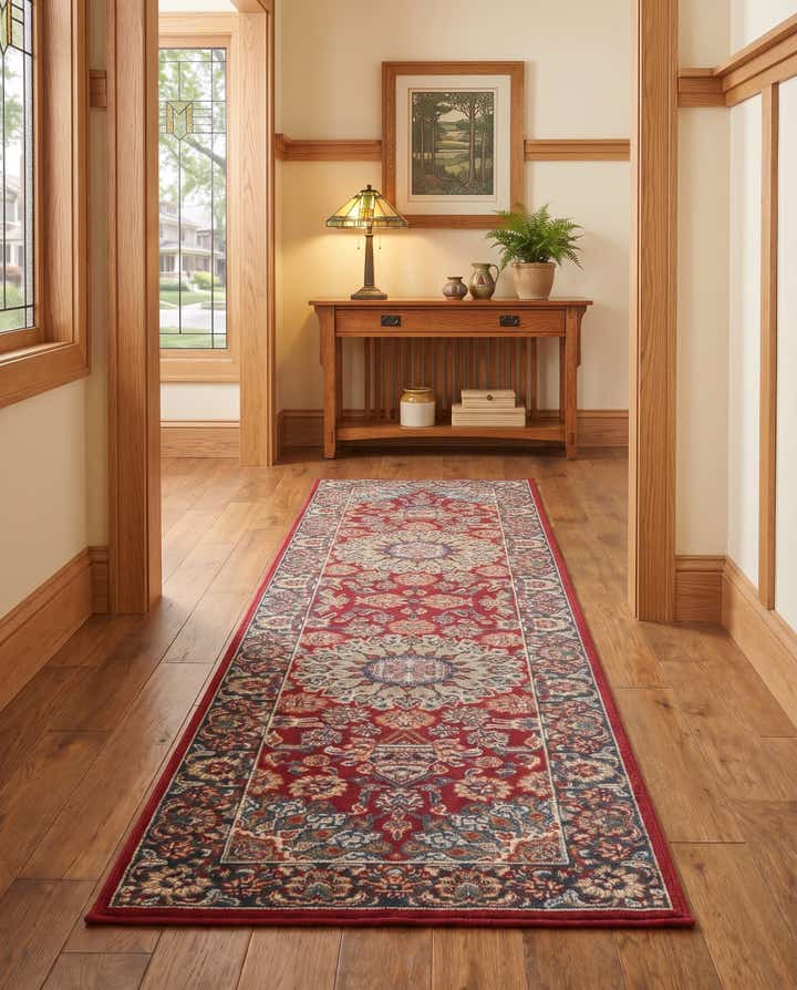 2' x 8' Easy-Clean Radcliffe Traditional Indoor / Outdoor Runner Rug