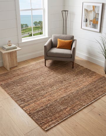 4' 1 x 4' 1 Hand Woven Palm Beach Jute Square Rug
