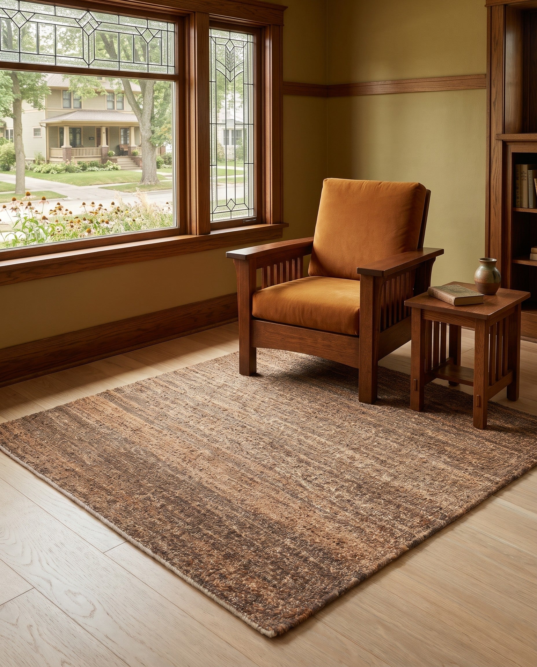 4' 1 x 4' 1 Hand Woven Palm Beach Jute Square Rug