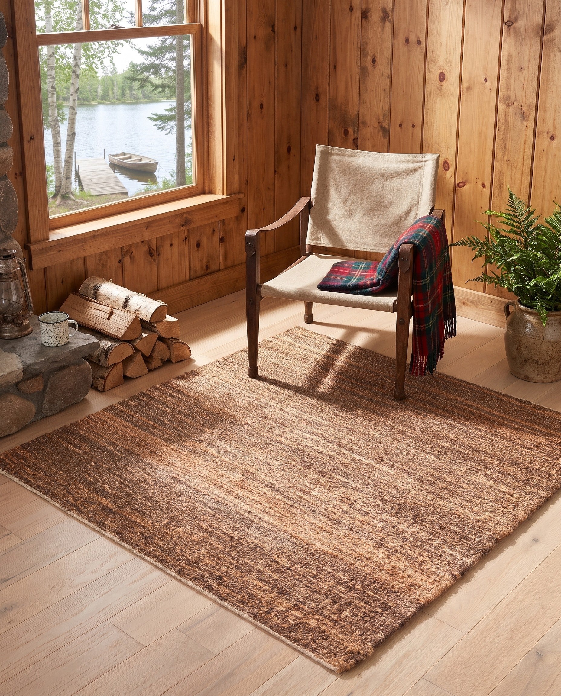 4' 1 x 4' 1 Hand Woven Palm Beach Jute Square Rug
